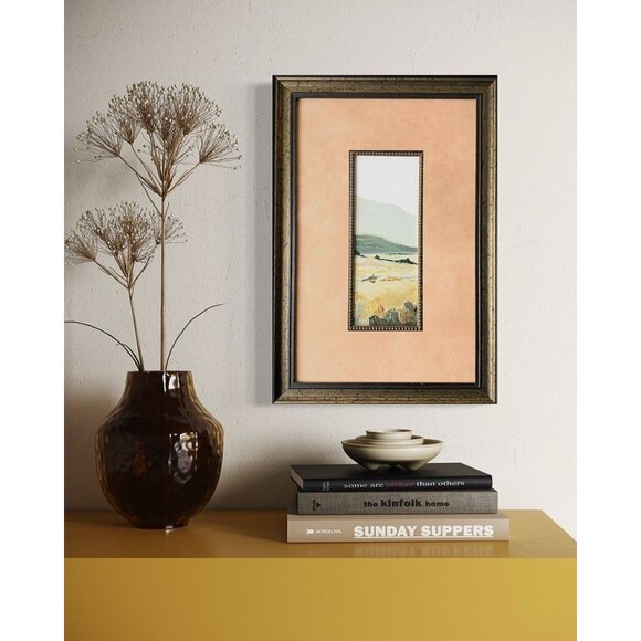 Framed Original Oil Painting Country Landscape Wildflowers Country 13x19 Signed - Picture 2 of 6